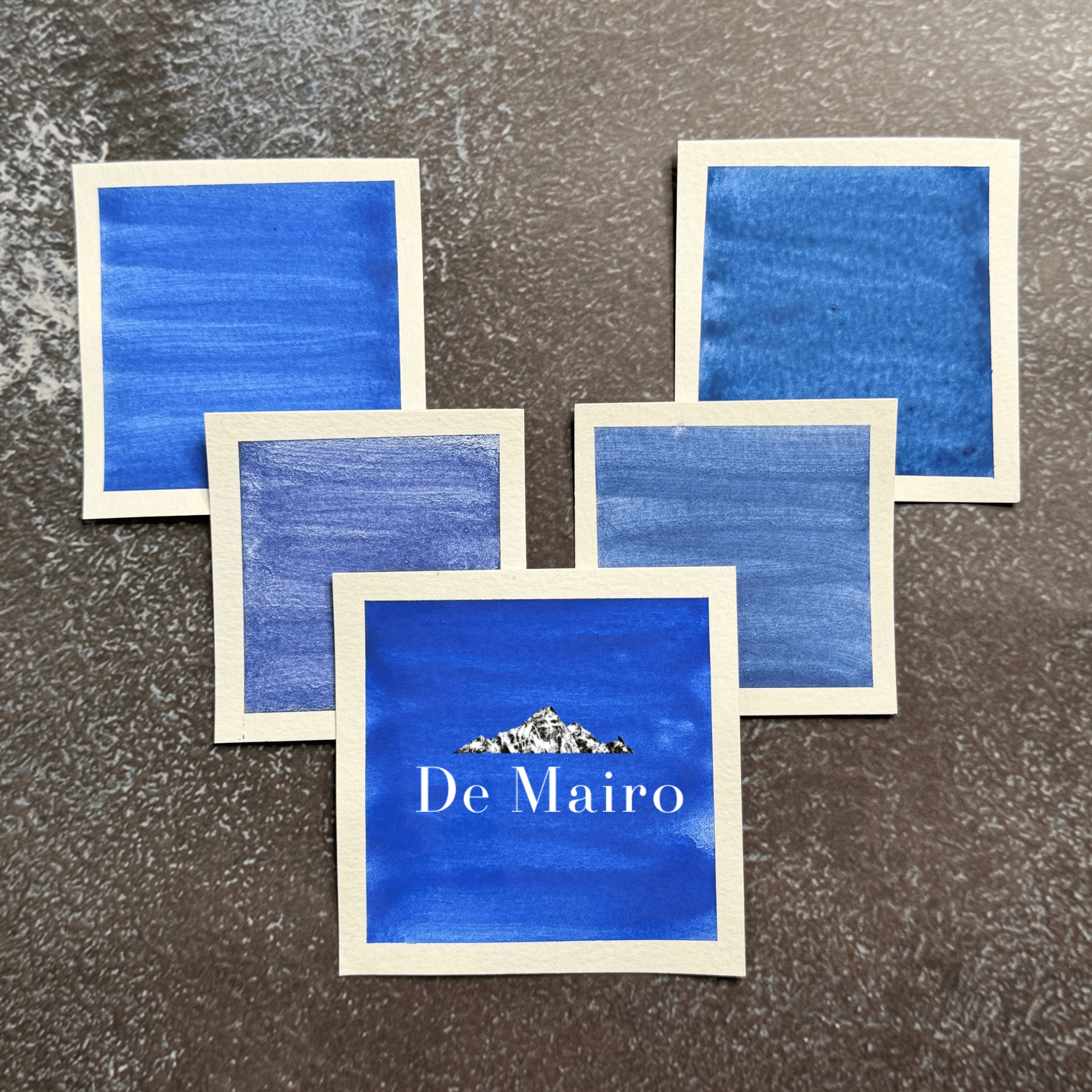 Genuine Lapis Lazuli Pigments - Watercolor Swatches