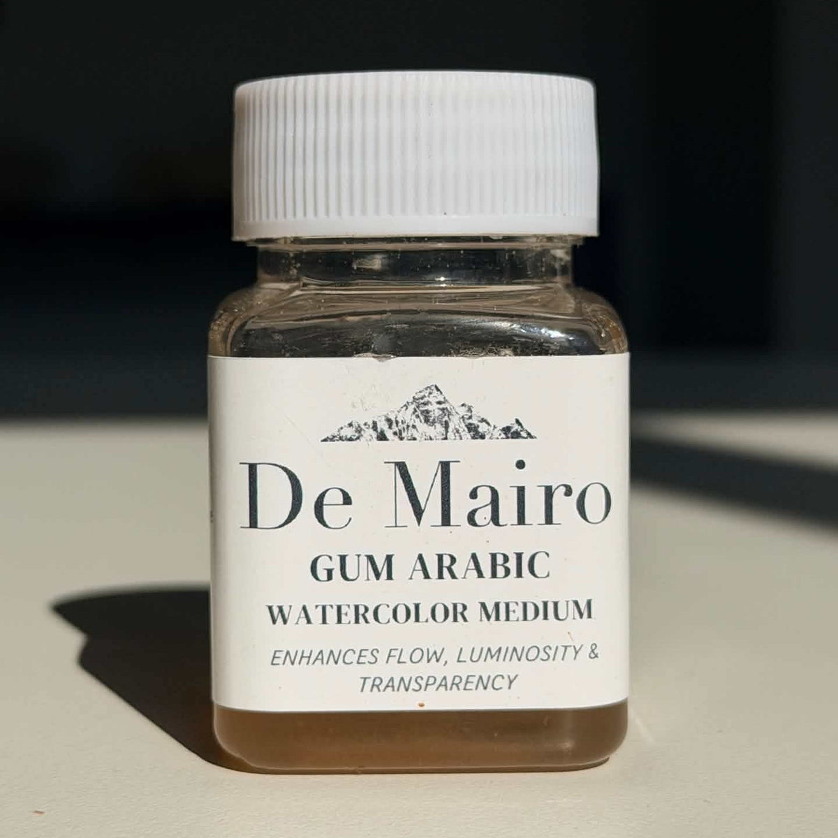 Gum arabic solution for watercolor and gouache paint making