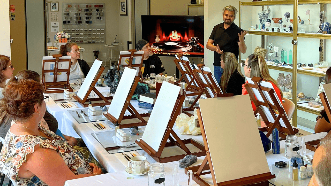 Gemstone Art & Wellness Workshop – Intuitive Painting with Gemstone Colors - De Mairo Ltd