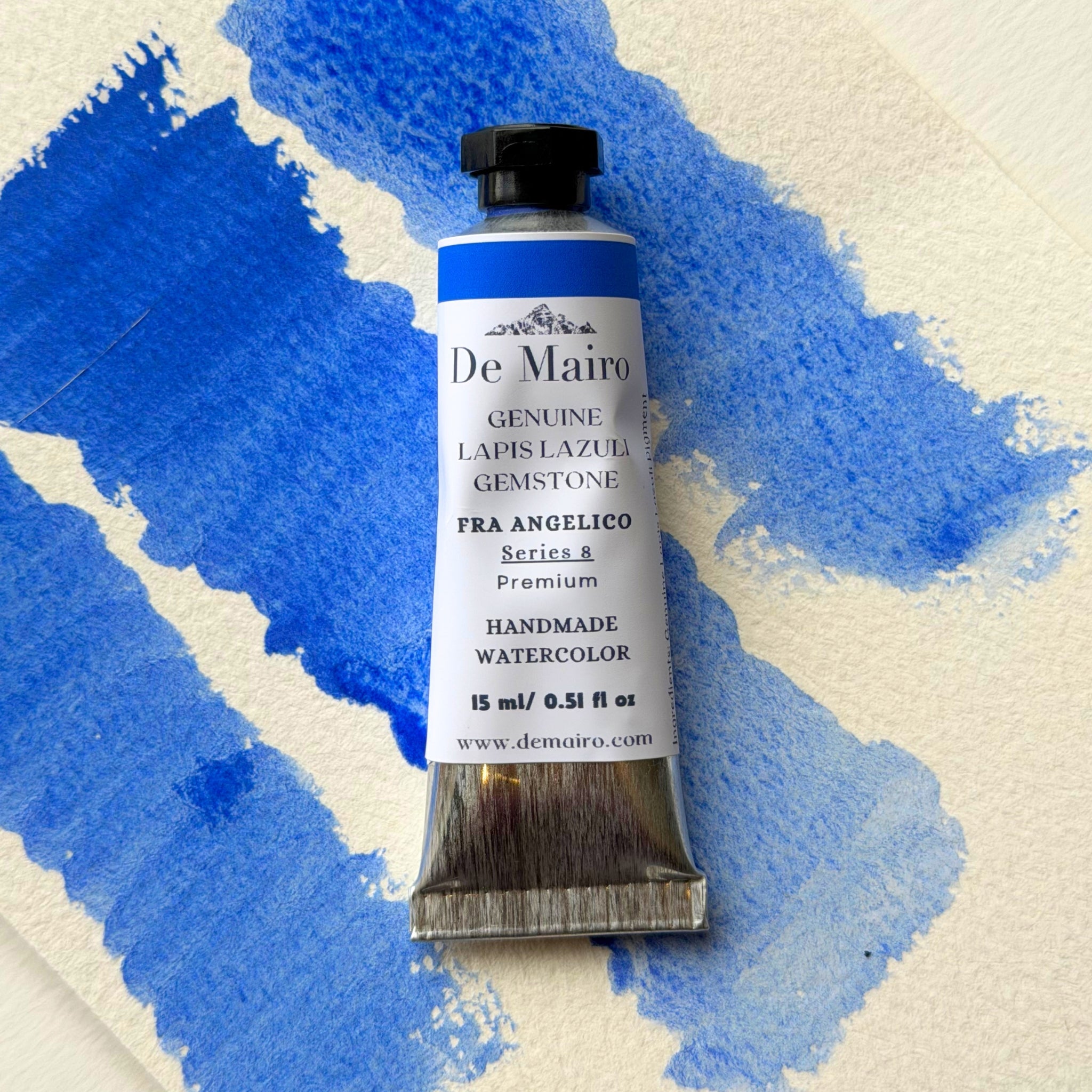 De Mairo lapis lazuli Fra Angelico watercolour paint swatch