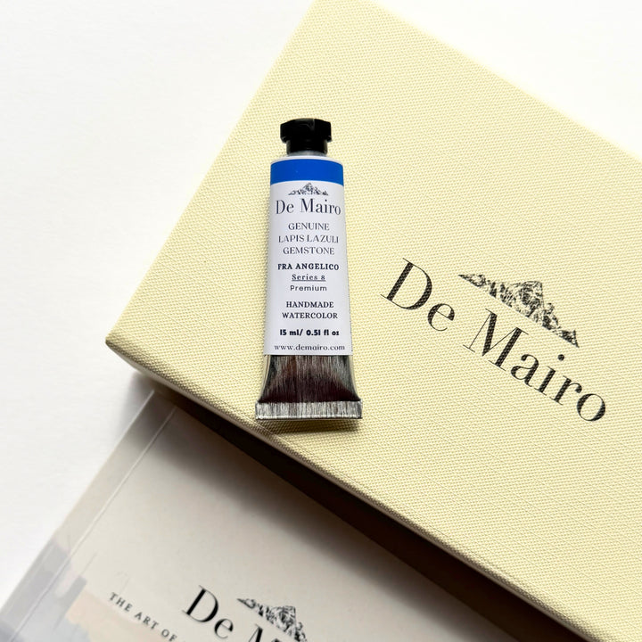 Premium gemstone watercolour paint in soft historical blue shade