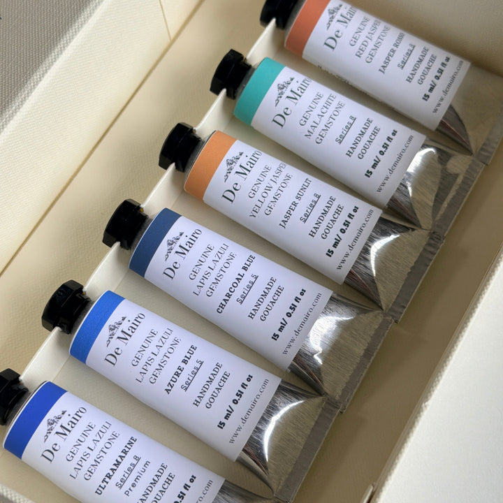 Palette di Pietra | Genuine Gemstone Gouache Set - De Mairo Ltd