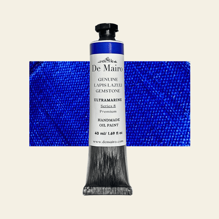 Genuine Lapis Lazuli Ultramarine Oil Paint – Series 8 (40 ml) - De Mairo Ltd