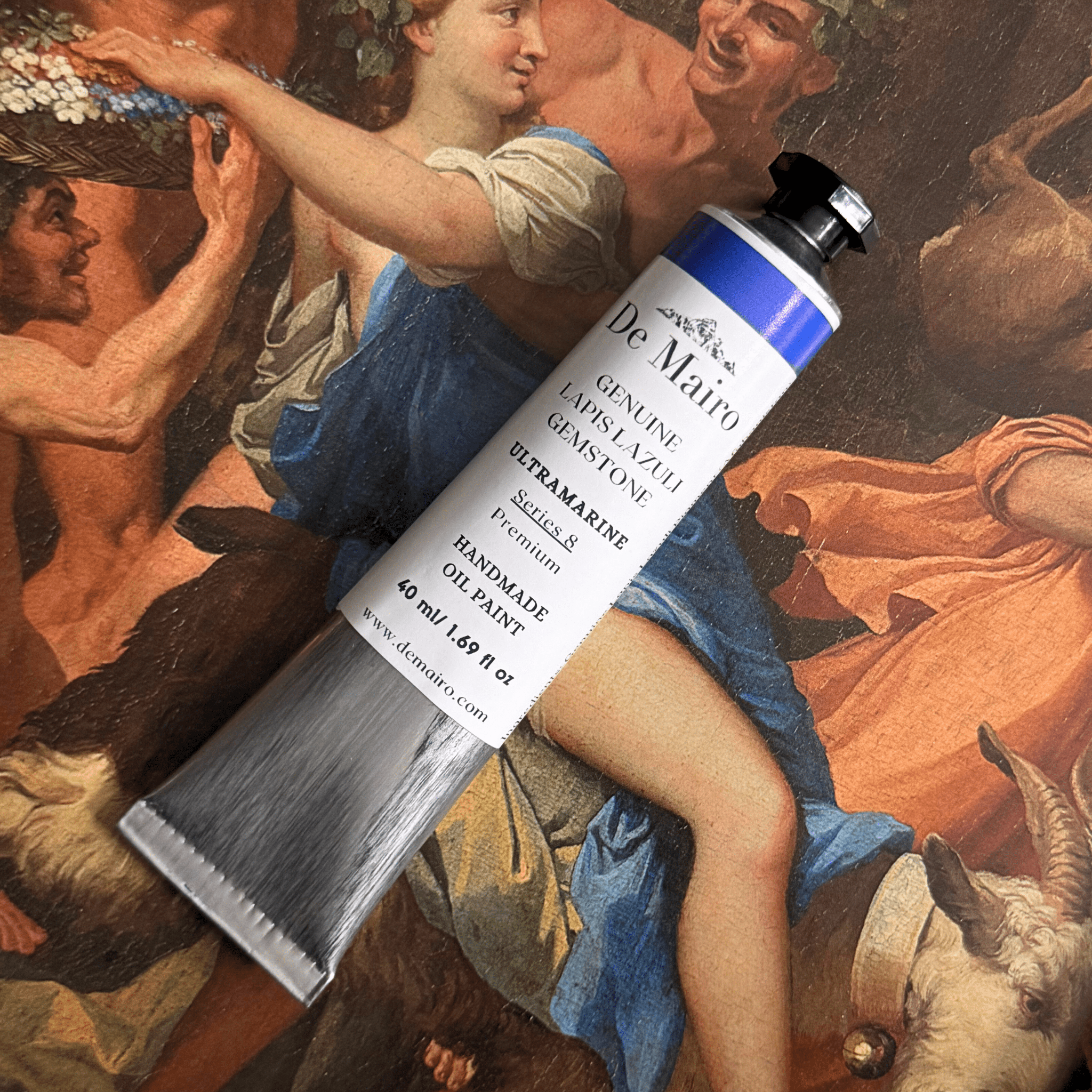 Genuine Lapis Lazuli Ultramarine Oil Paint – Series 8 (40 ml) - De Mairo Ltd