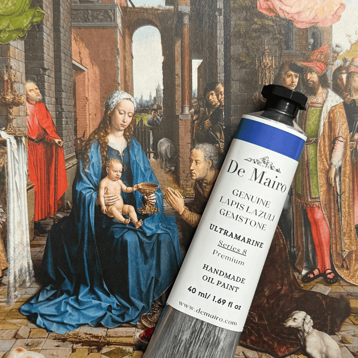 Genuine Lapis Lazuli Ultramarine Oil Paint – Series 8 (40 ml) - De Mairo Ltd