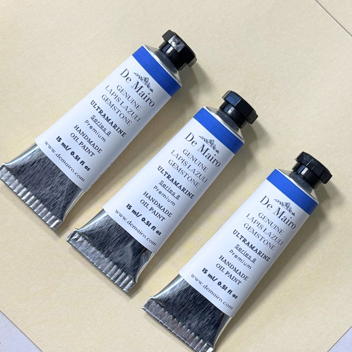 Genuine Lapis Lazuli Ultramarine Oil Paint | Series 8 | Genuine Natural Ultramarine - De Mairo Ltd