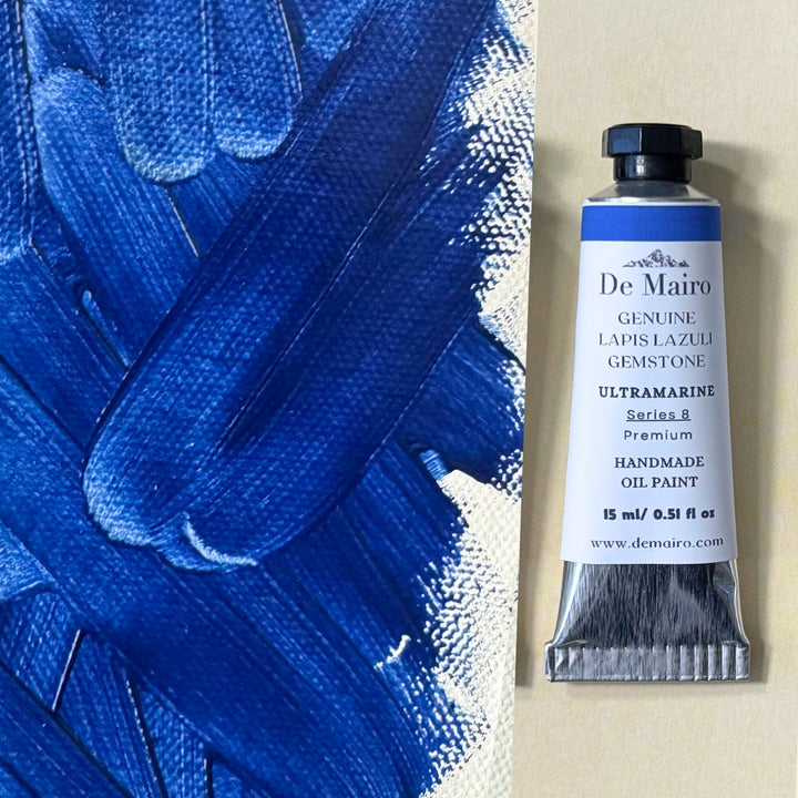 Genuine Lapis Lazuli Ultramarine Oil Paint | Series 8 | Genuine Natural Ultramarine - De Mairo Ltd
