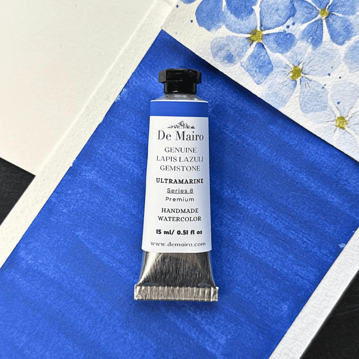 De Mairo Genuine Lapis Lazuli Ultramarine Watercolor – 15ml Artist Tube (Handmade, Gemstone Pigment, Premium Professional Grade Series 8) - De Mairo Ltd