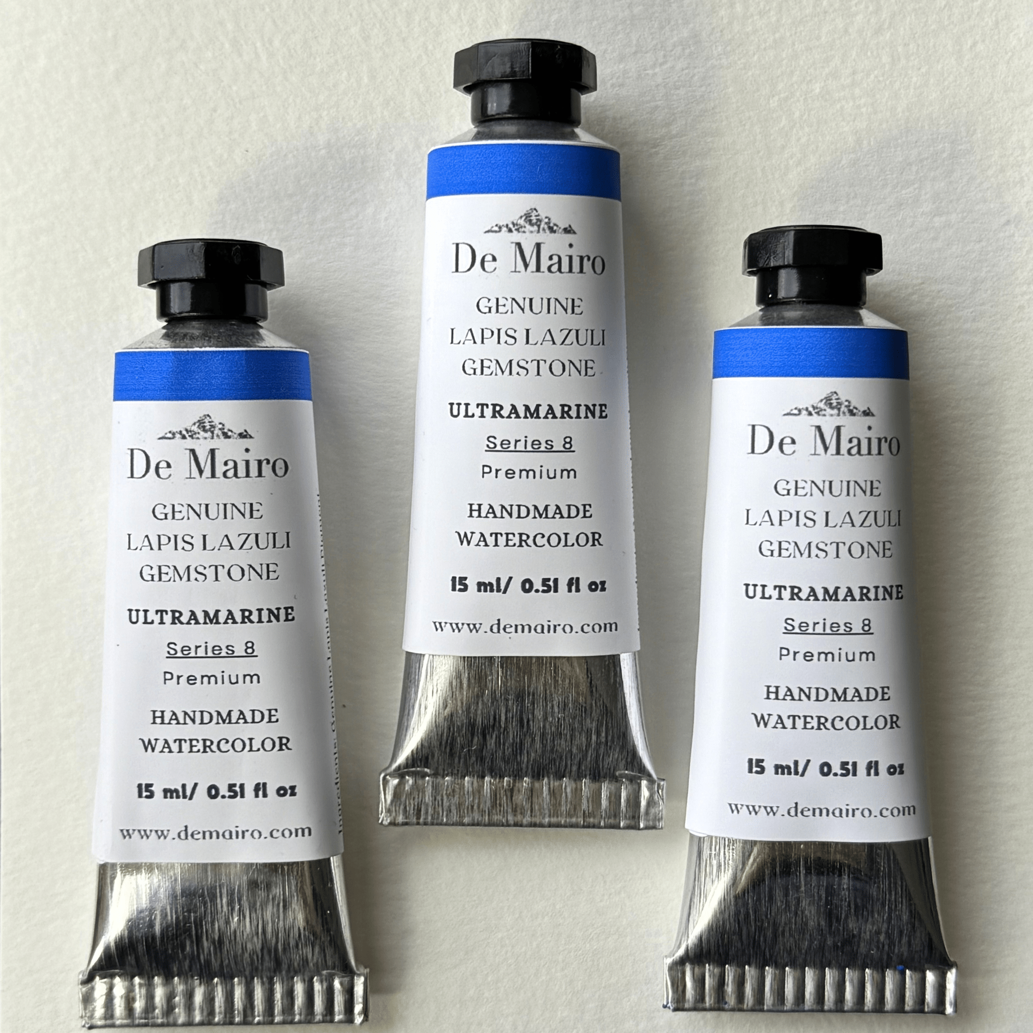 De Mairo Genuine Lapis Lazuli Ultramarine Watercolor Three Tubes of 15ml