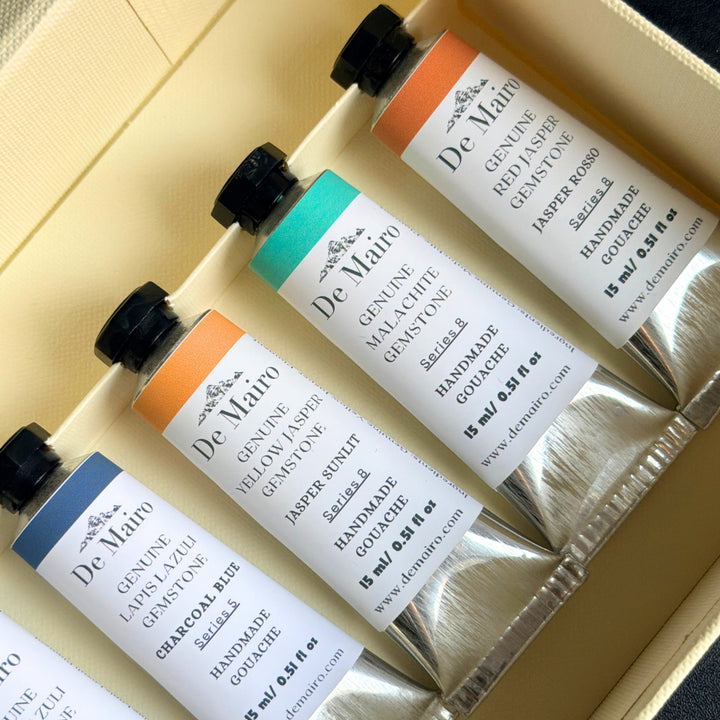 Palette di Pietra | Genuine Gemstone Gouache Set - De Mairo Ltd