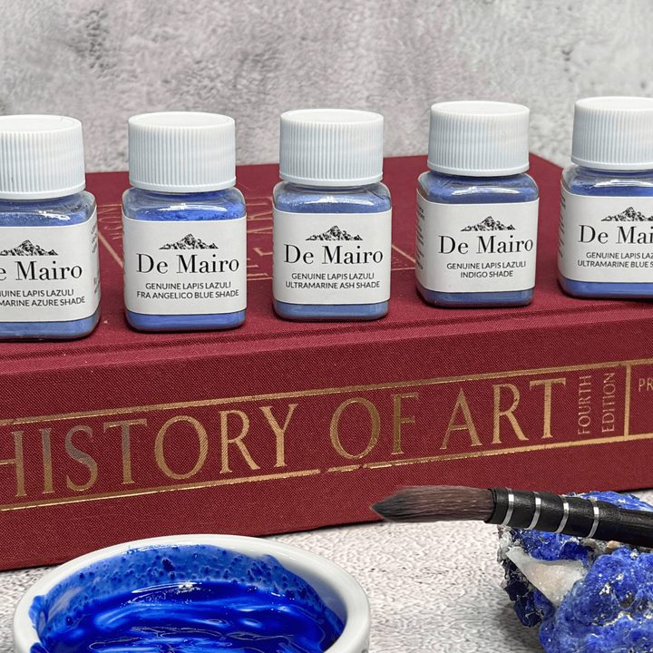 Lapis Lazuli Blue Pigment Set – 5 Ultramarine Shades (Natural Gemstone) - De Mairo Ltd
