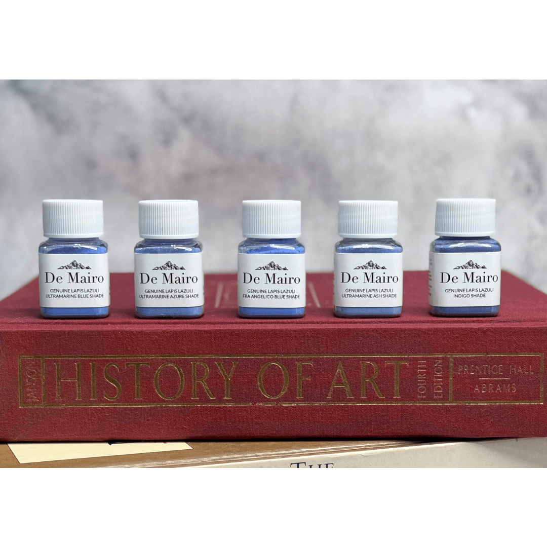 Lapis Lazuli Blue Pigment Set – 5 Ultramarine Shades (Natural Gemstone) - De Mairo Ltd