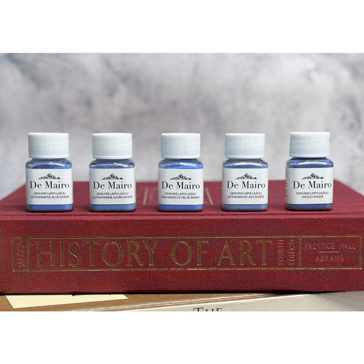 Lapis Lazuli Blue Pigment Set – 5 Ultramarine Shades (Natural Gemstone) - De Mairo Ltd
