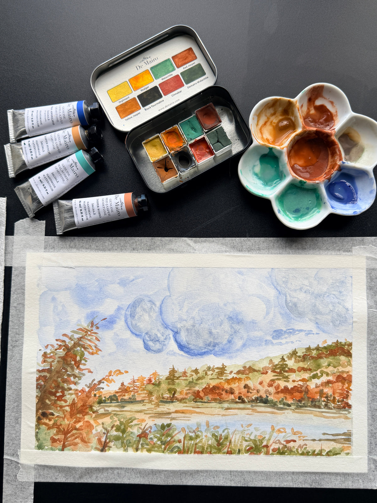 Canadian Fall Colours art class at De Mairo