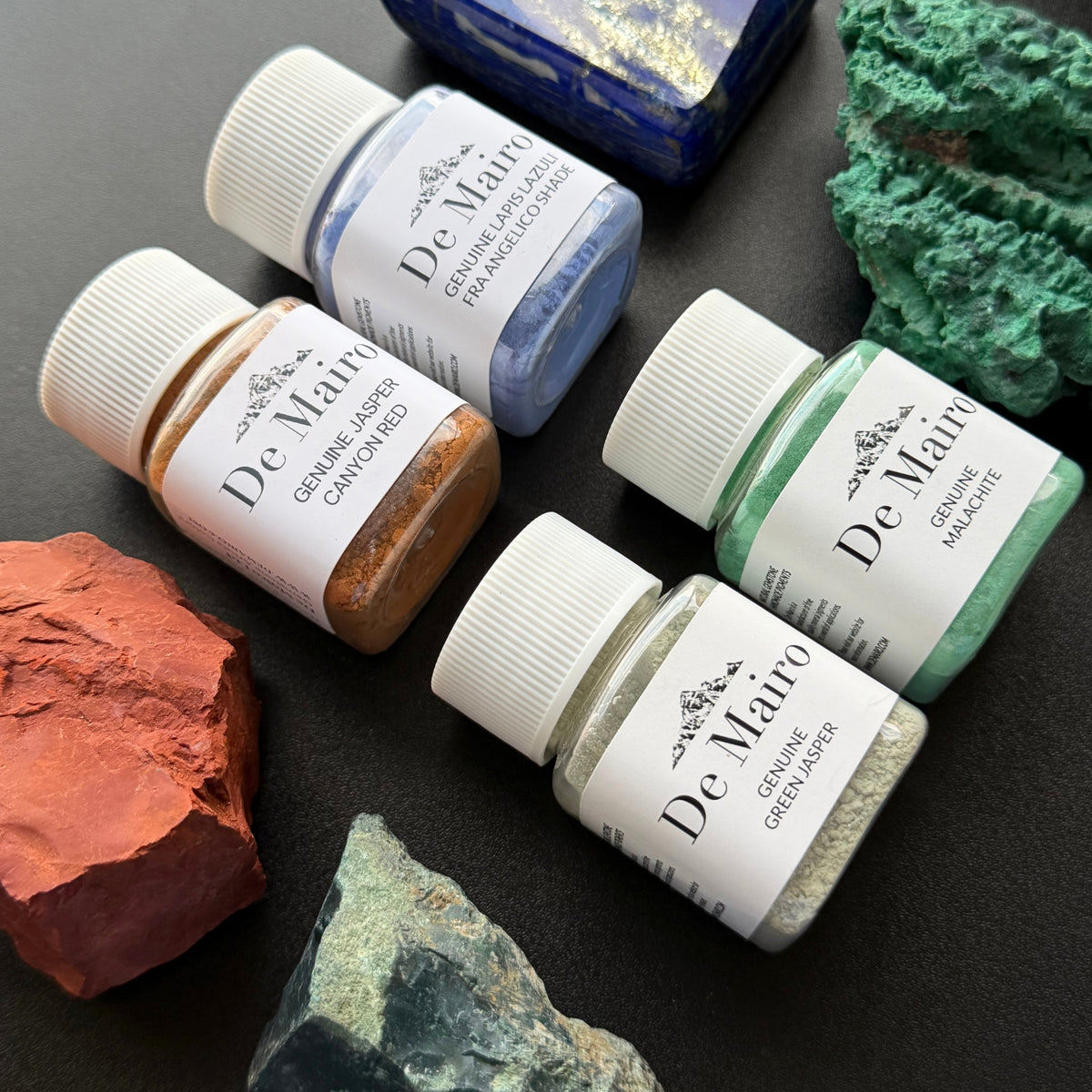 Palette di Pietra Pigments — Five Genuine Gemstone Pigment Jars (30g)