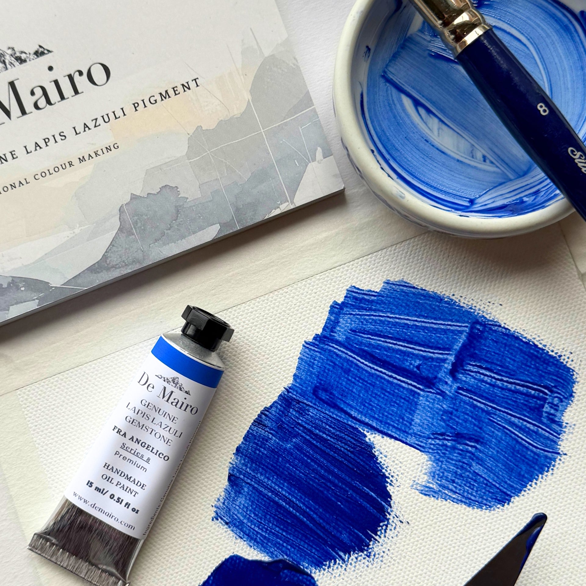 Genuine Lapis Lazuli Fra Angelico Oil Paint – 15ml Tube | Series 8 - De Mairo Ltd