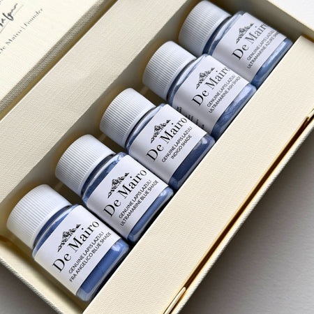 Lapis Lazuli Blue Pigment Set – 5 Ultramarine Shades (Natural Gemstone)