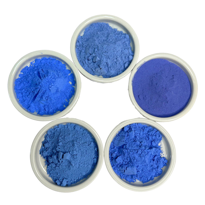 Lapis Lazuli Blue Pigment Set – 5 Ultramarine Shades (Natural Gemstone) - De Mairo Ltd
