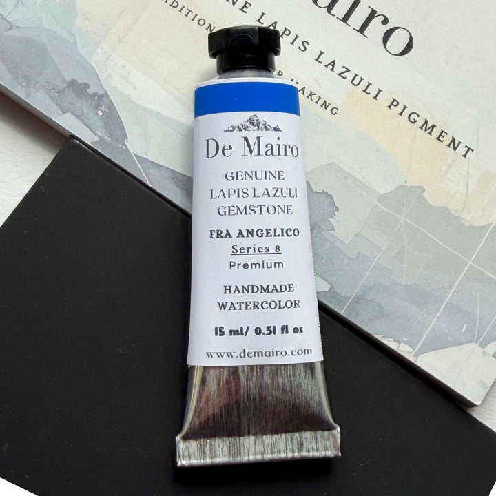 Natural mineral Fra Angelico blue watercolour by De Mairo