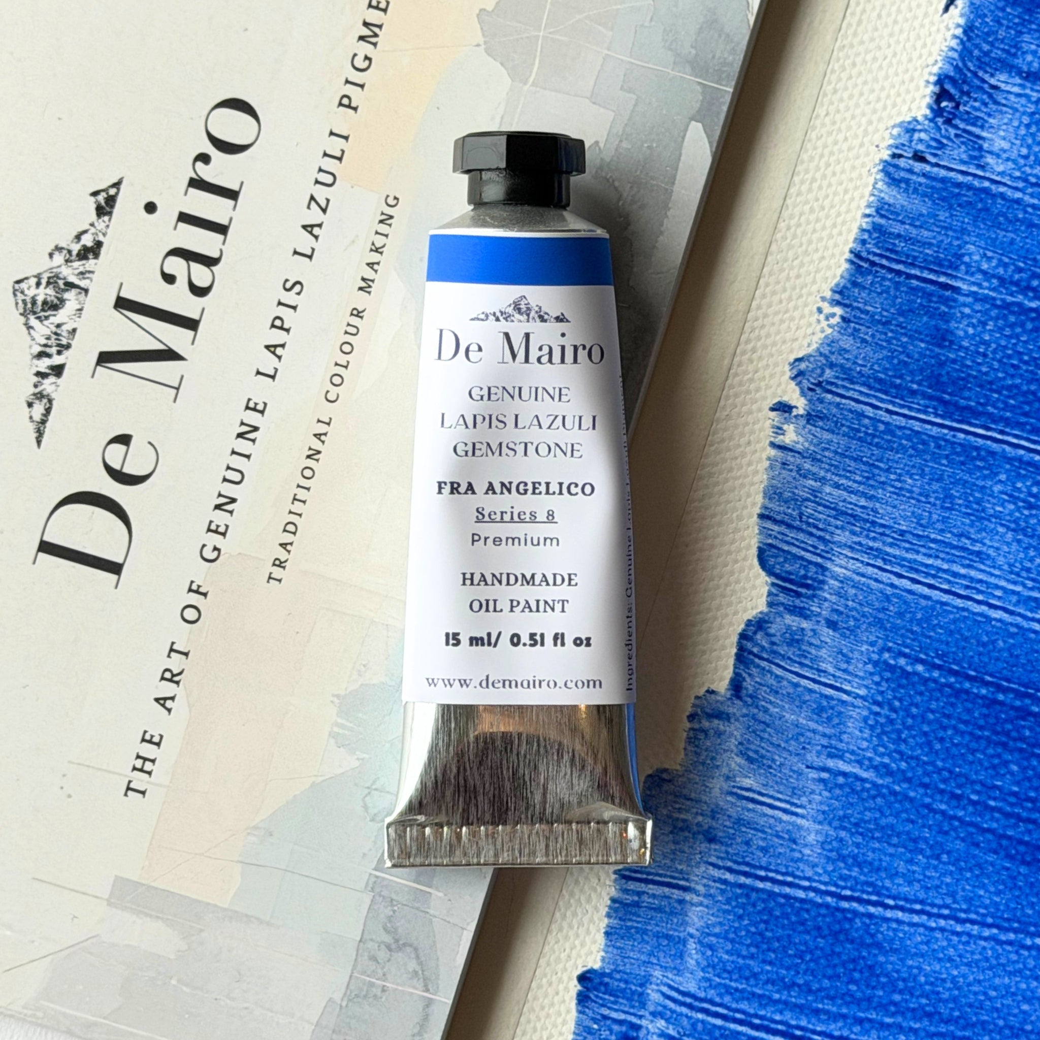 Premium gemstone Fra Angelico Oil Paint made from genuine lapis lazuli pigment