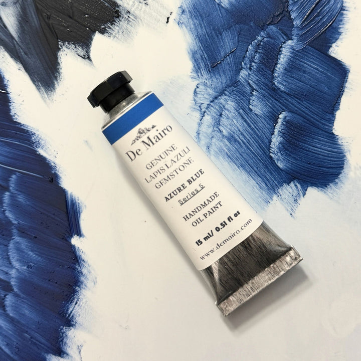 Sar - e - Sang Blue Collection – Genuine Lapis Lazuli Oil Paint Set (3 Colours) - De Mairo Ltd