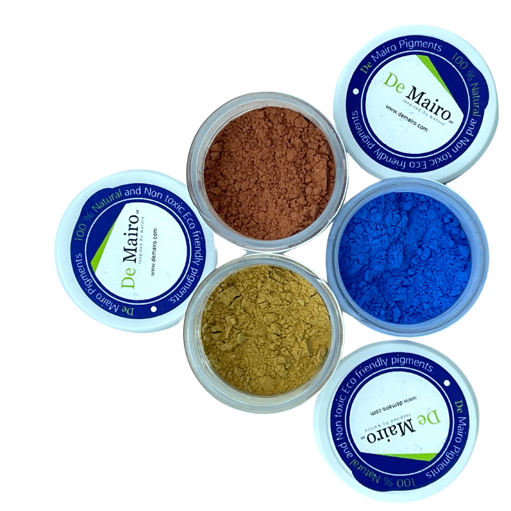 Pigments de lapis-lazuli et de jaspe pour la peinture (10 grammes chaque pot de pigment)